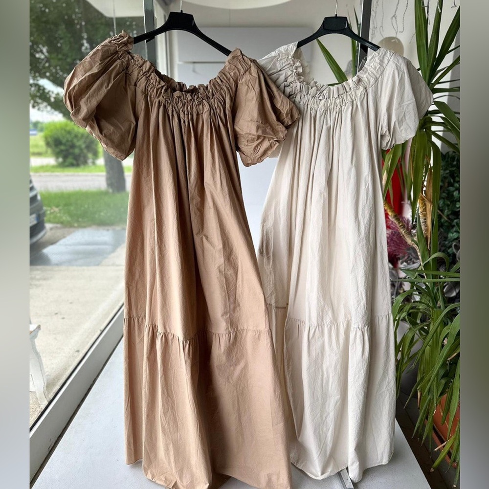 New Brown Cotton Dress Plus Size